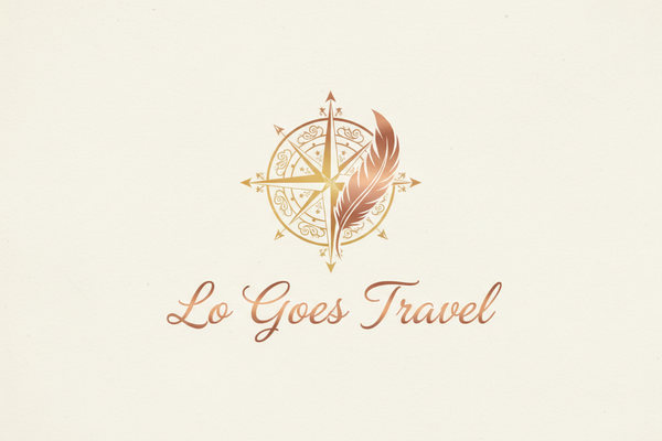 Lo Goes Travel Logo - Light Boho